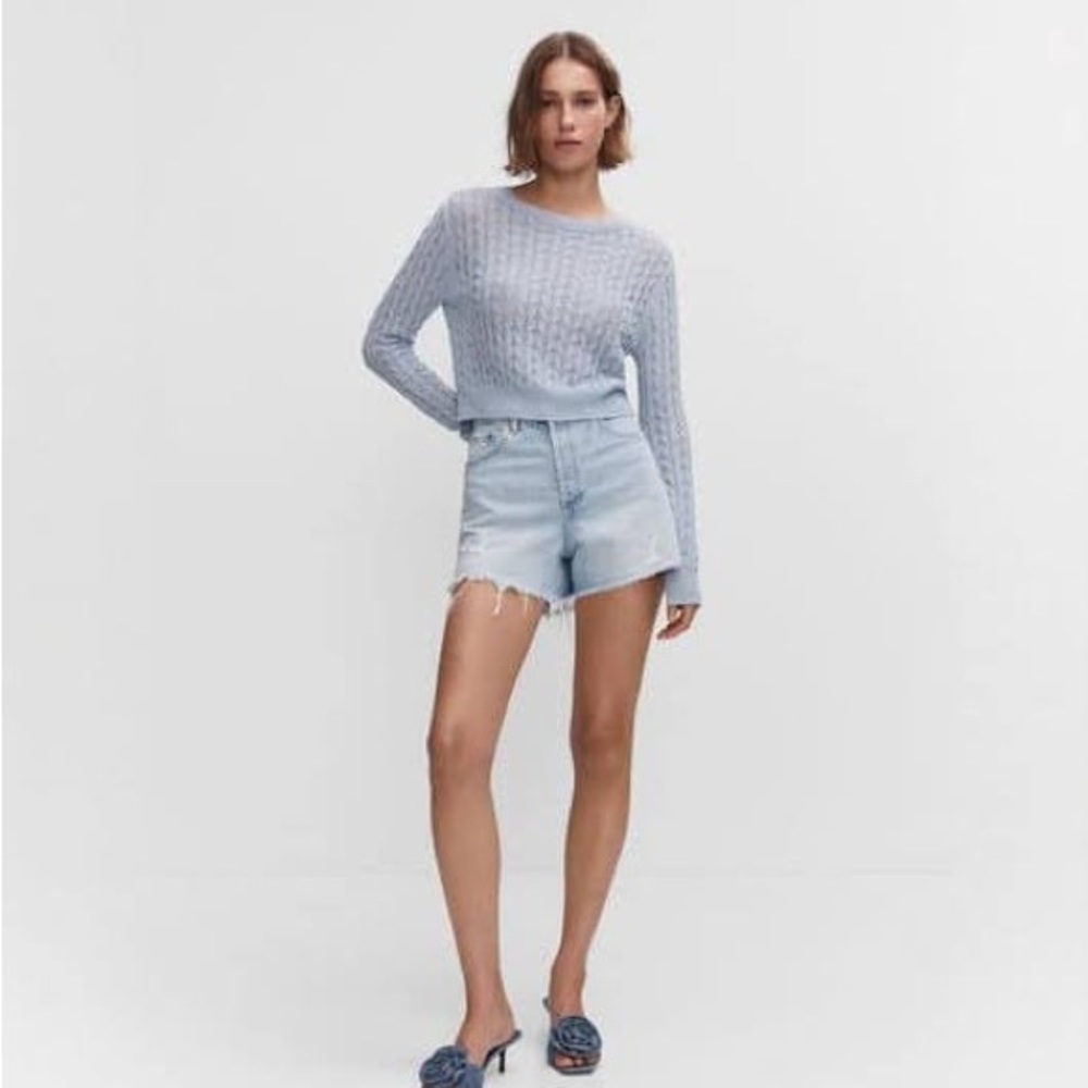 Light Wash Jean Shorts